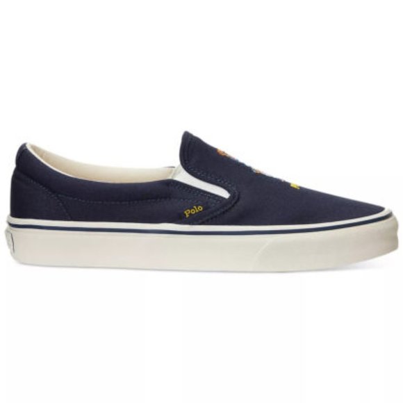 New Polo Ralph Lauren Men\'s Keaton Polo Bear Canvas Sneaker main image 4